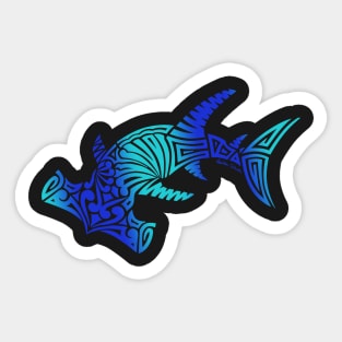 Ombre Tribal Hammerhead Sticker